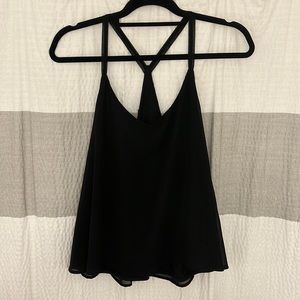 Socialite brand women’s tank top blouse w/ sequin accent. Black color, size M.